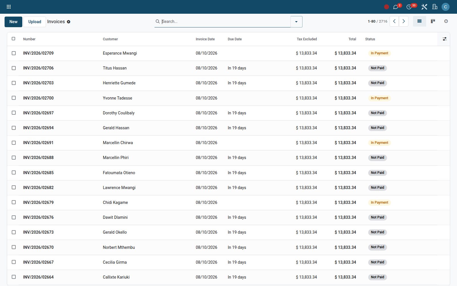 BridgeERP dashboard preview