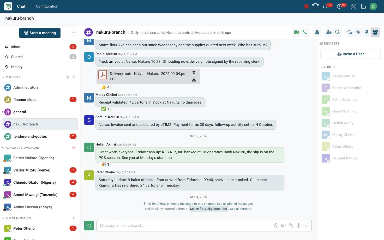 Discuss in BridgeERP: Every branch, deal and month-end in one conversation, with the record one click away