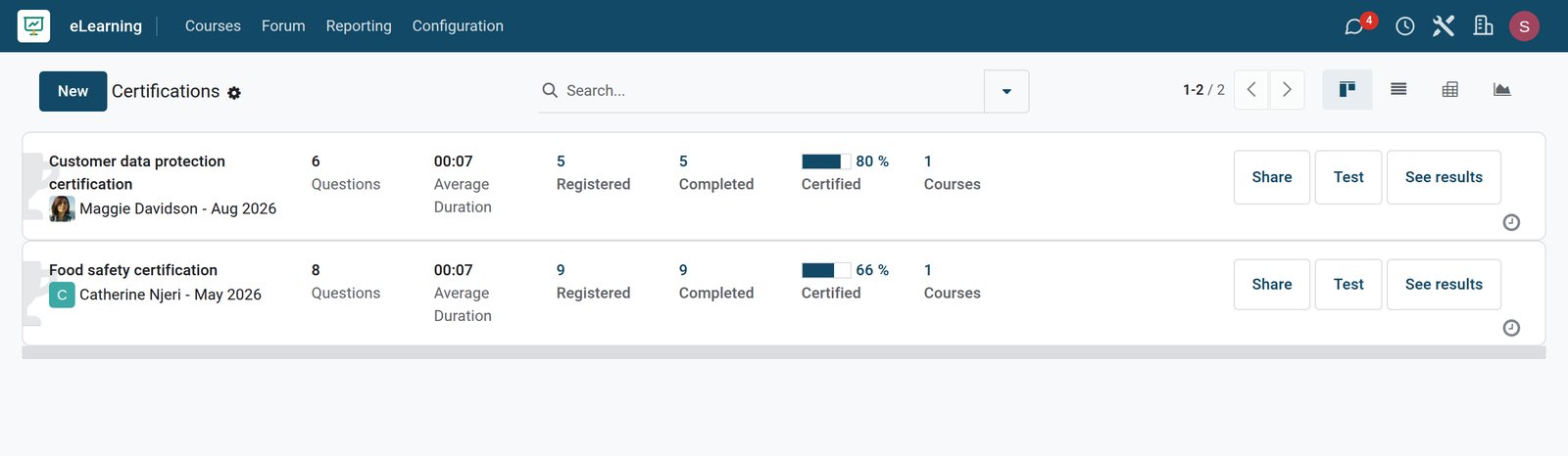 BridgeERP eLearning certifications