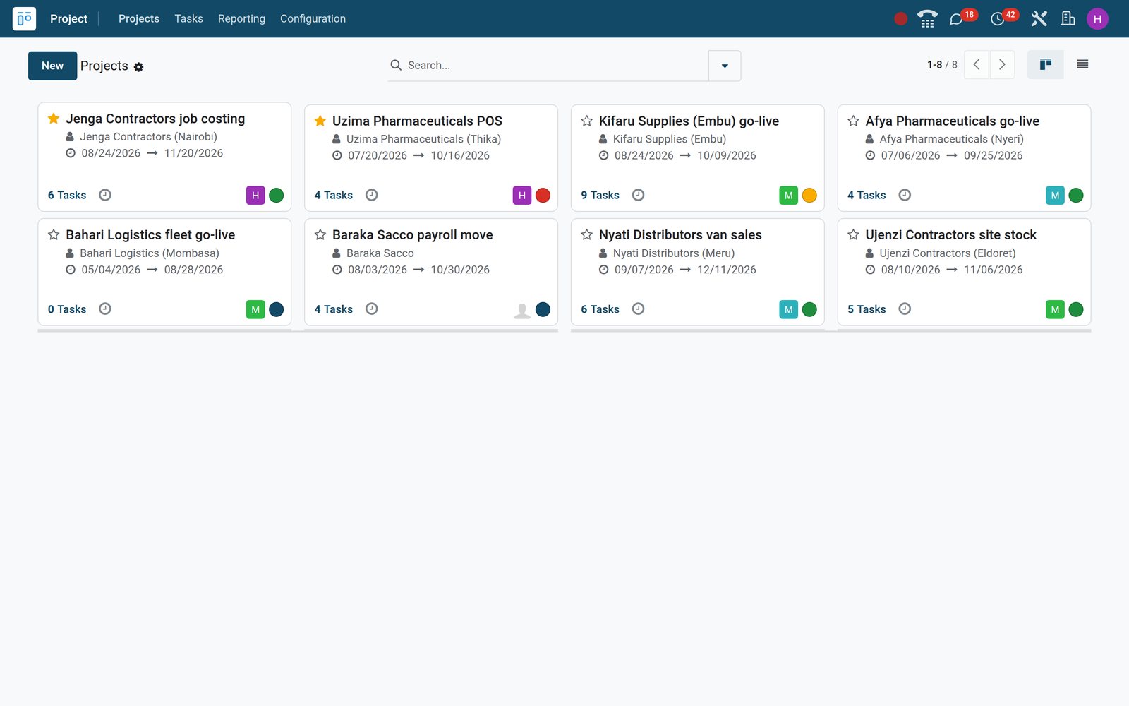 Projects in BridgeERP: Deliver client projects on time, and know what they earn