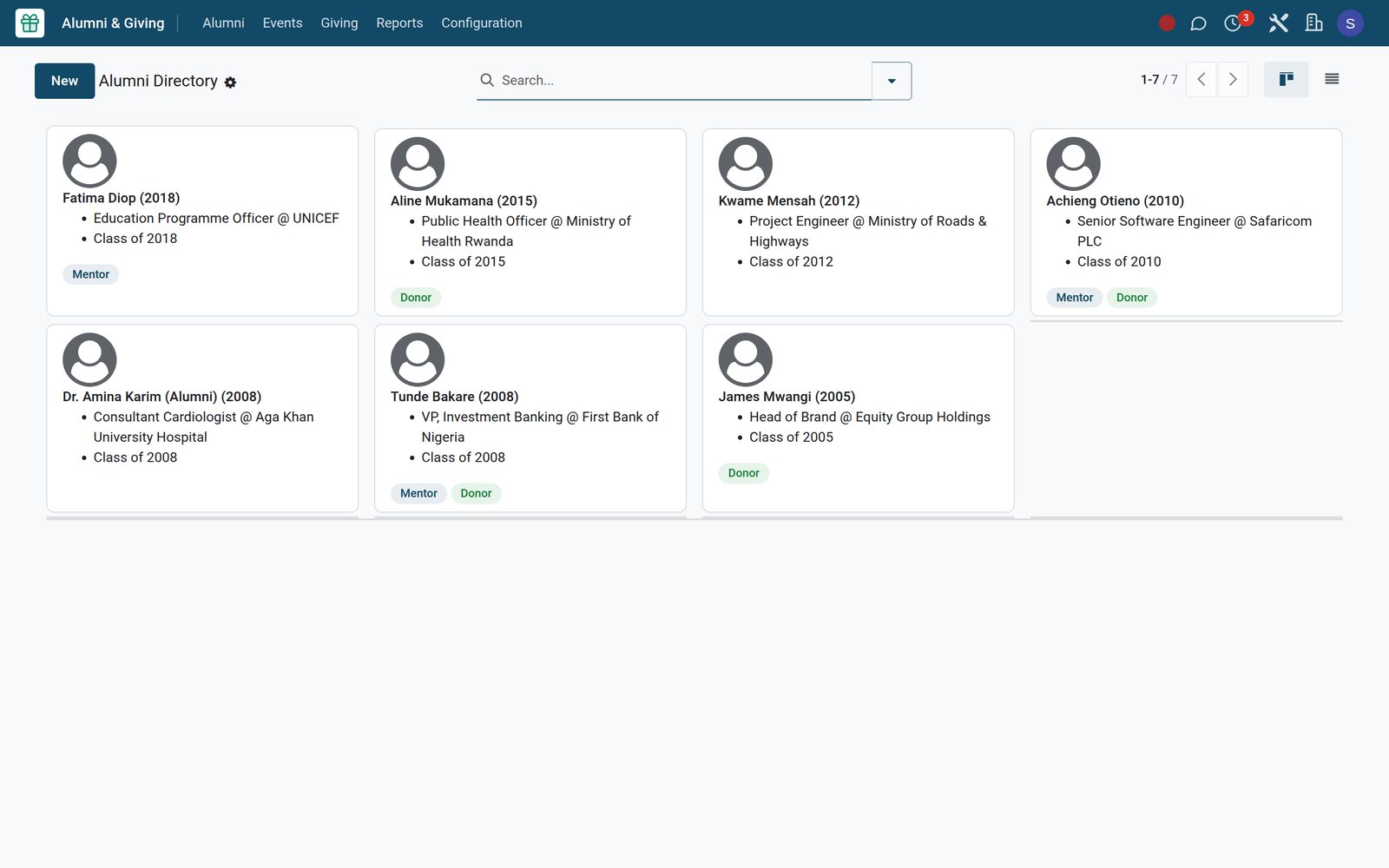 Alumni & Giving in the EduPrime: Alumni directory, donations, mentorship and a jobs board