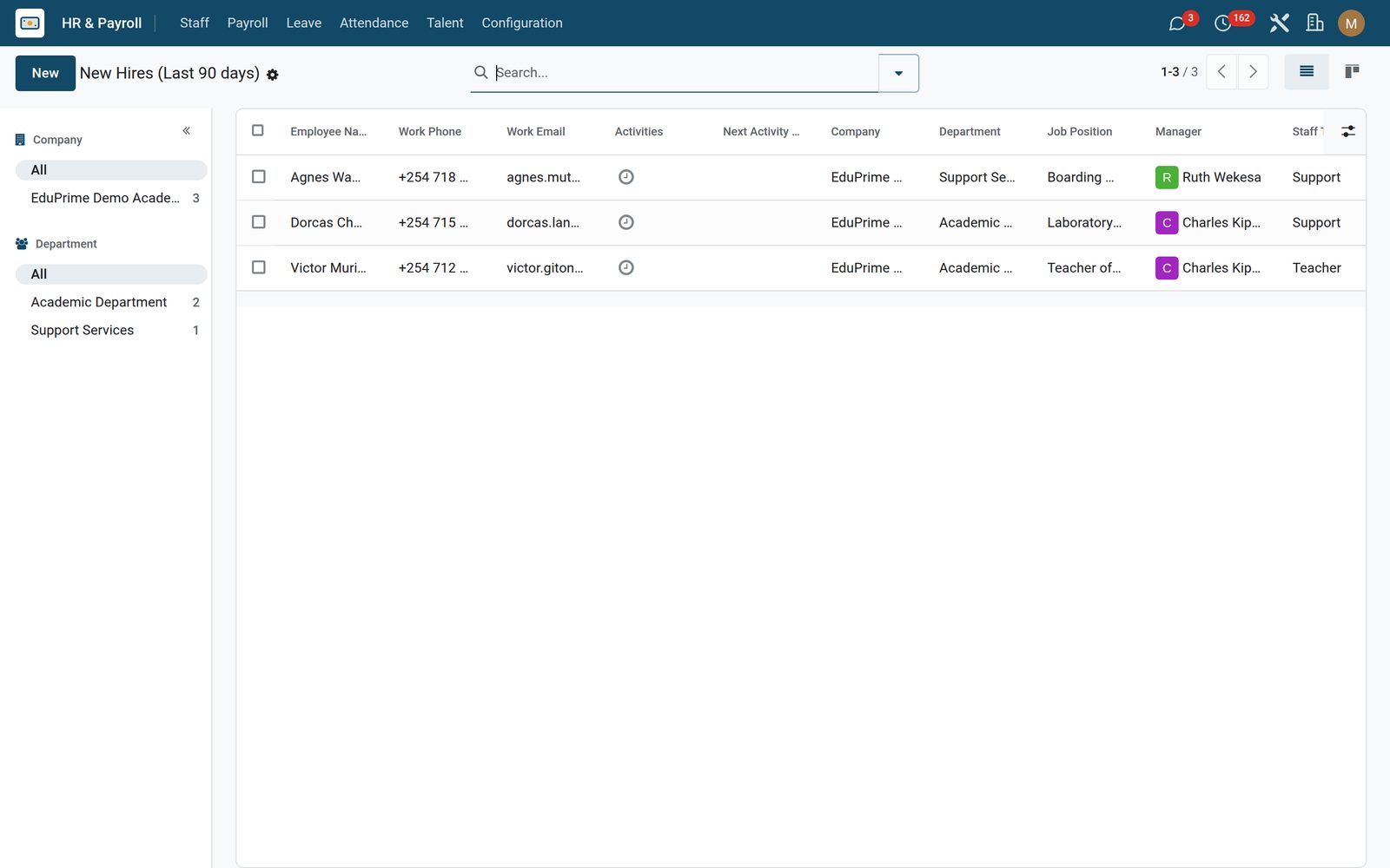 School HR & Payroll: Hiring a teacher, with the checks on file