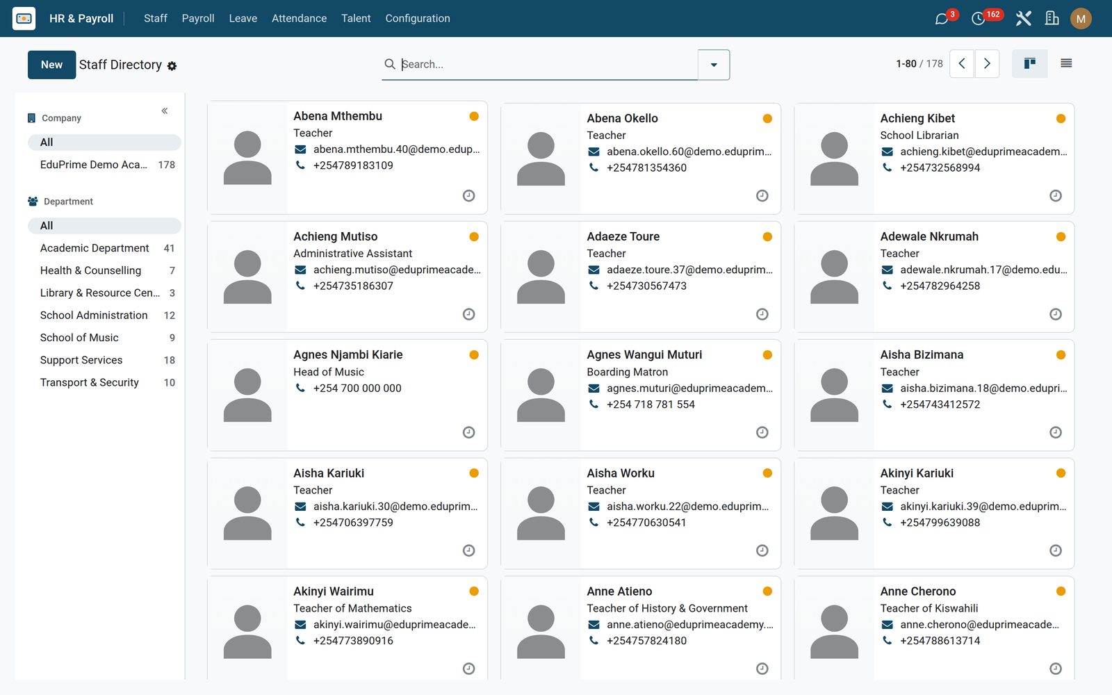 School HR & Payroll: Every member of staff, on one record