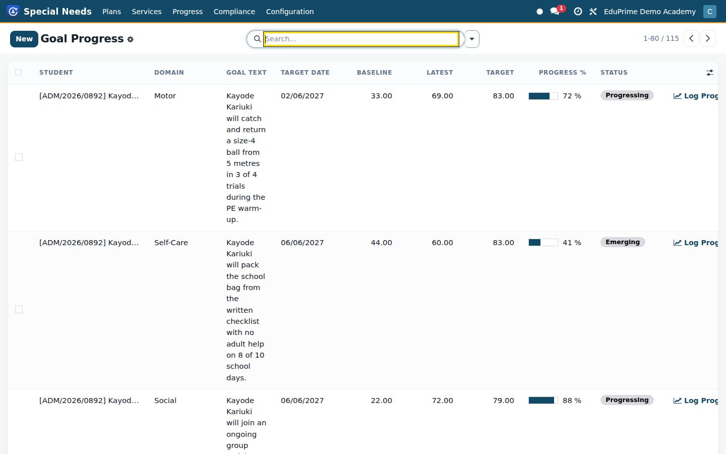 Special Needs — Everything a SEN coordinator needs, all on one file.