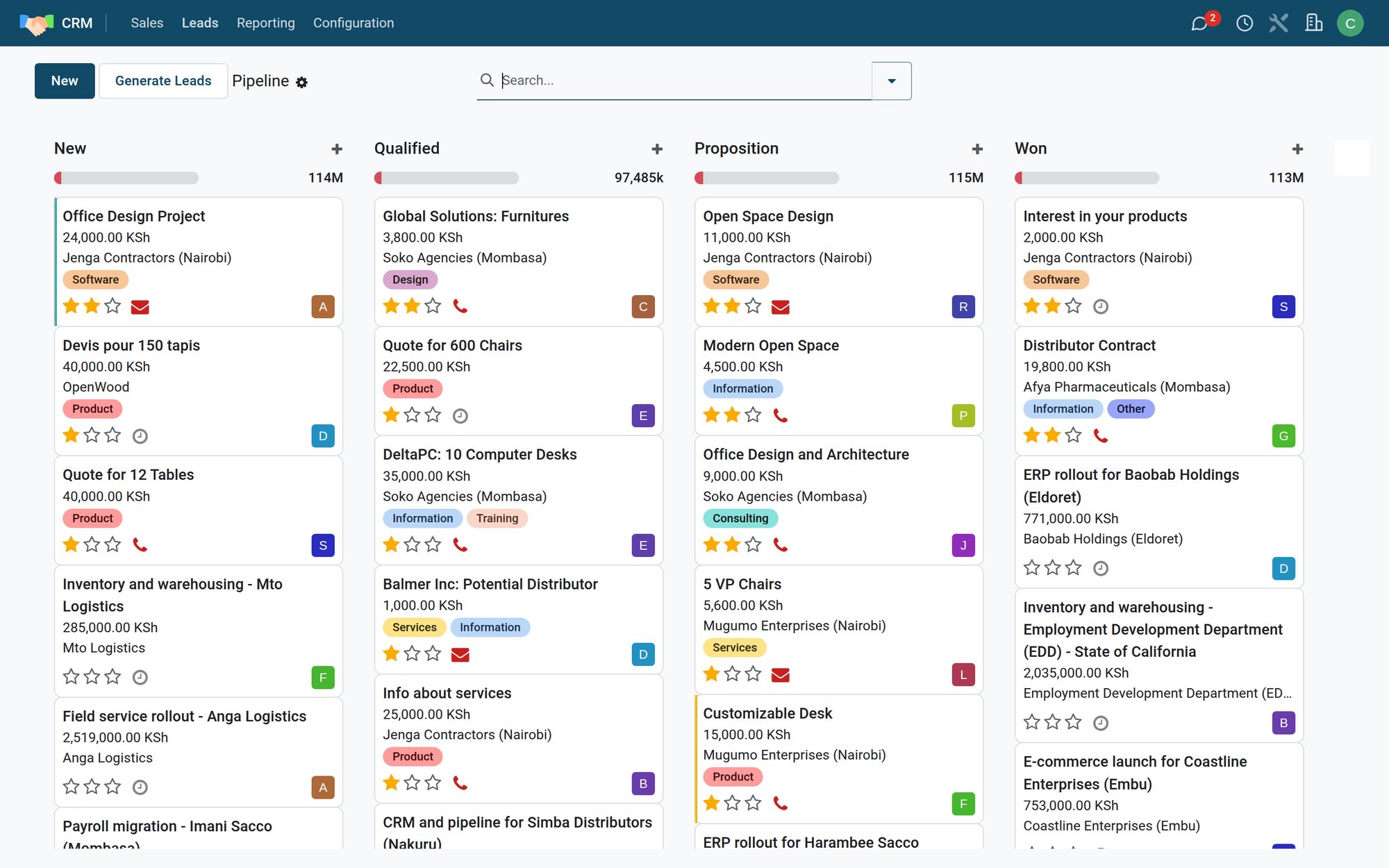 CRM in BridgeERP