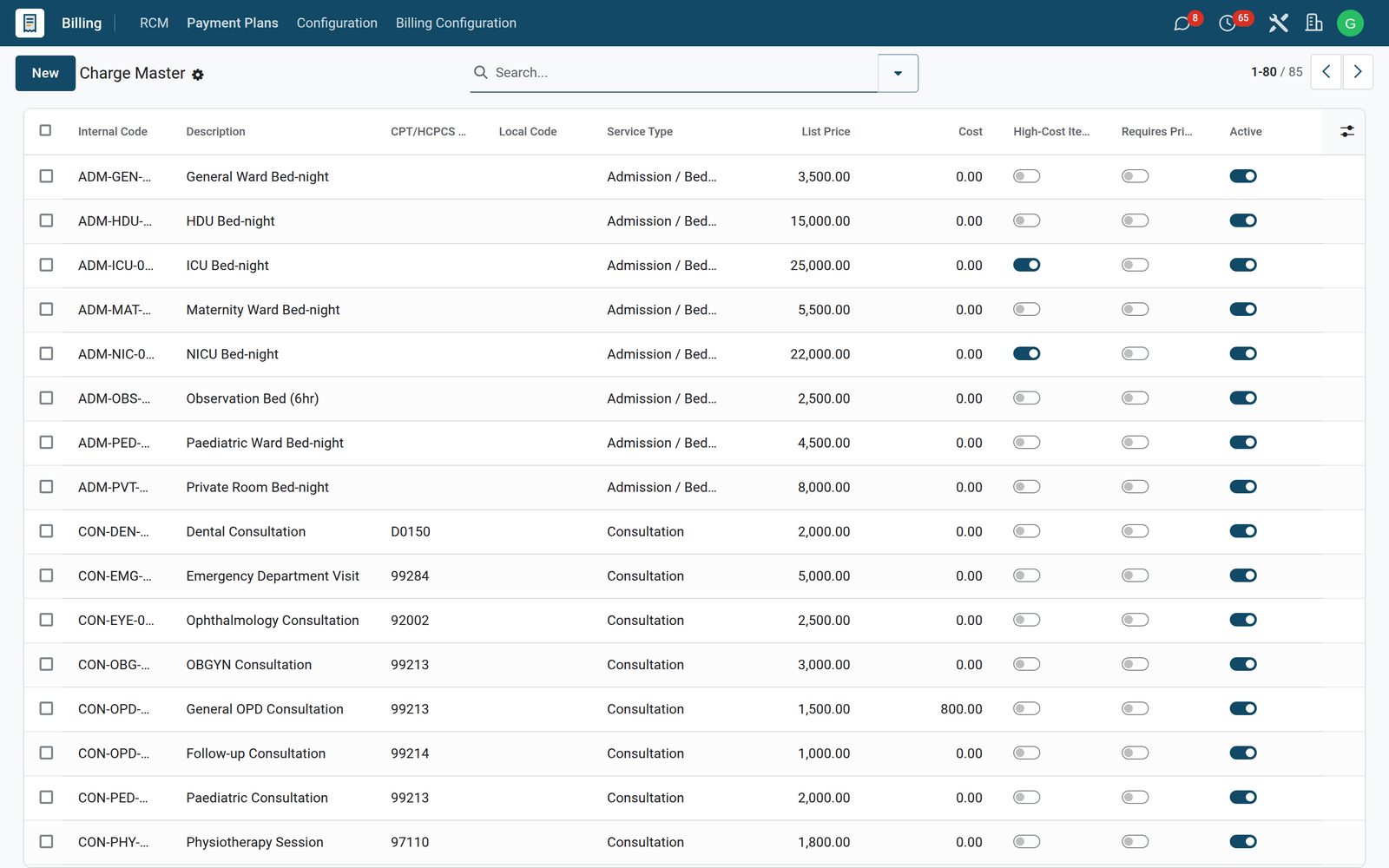 Insurance & Claims: Every service priced and routed