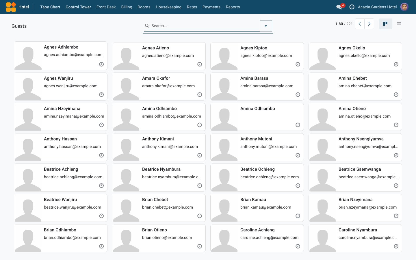 Guest profiles