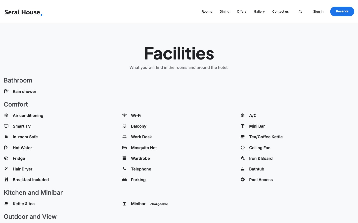 Facilities