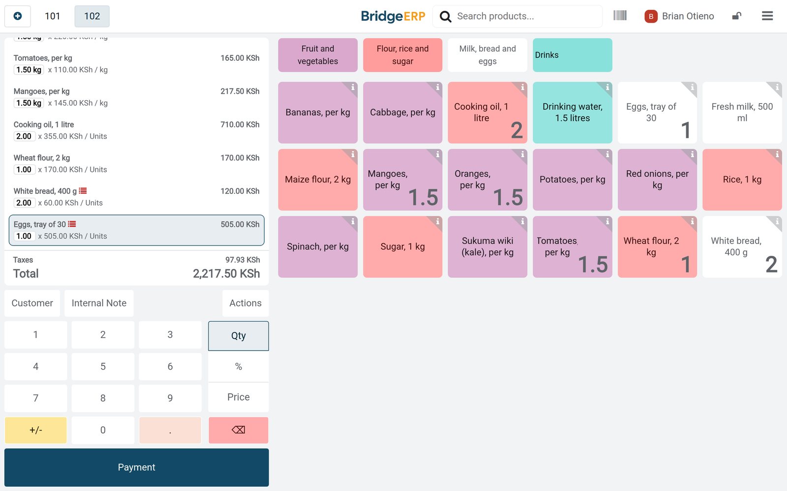 BridgeERP for grocery store: Fresh produce, dated batches and home delivery for grocery stores