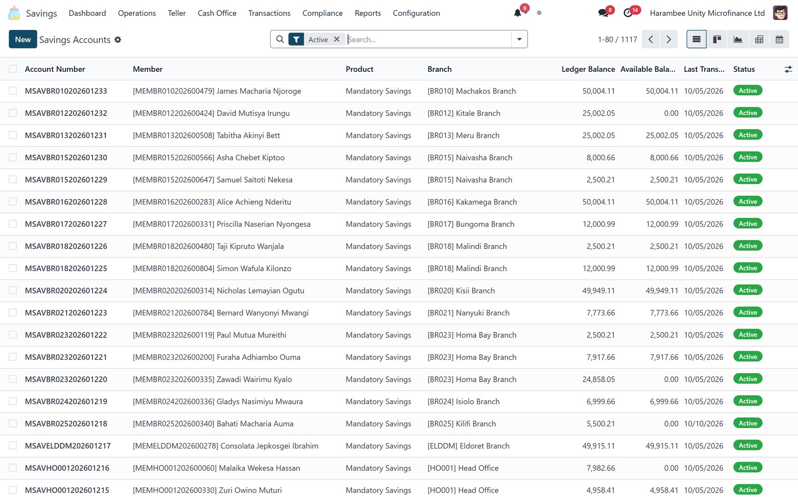 Savings: Every account state visible
