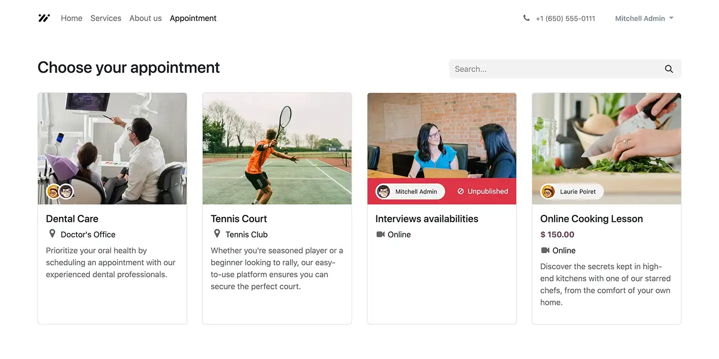 BridgeERP Appointments Dashboard
