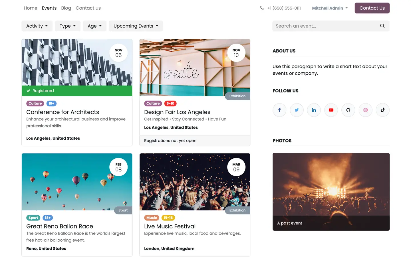 Events Dashboard